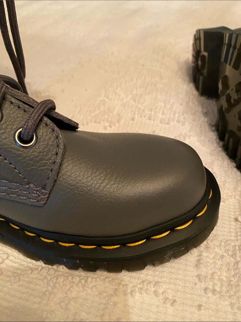 Dr. Martens Gray Tall Lace-Up Combat Boots - Picture 8 of 16